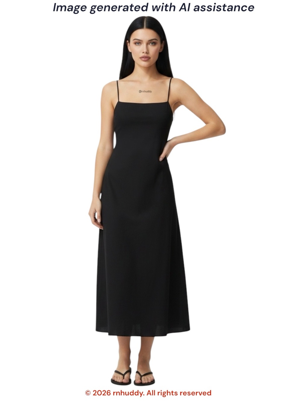 Uniqlo AIRism XS black tube bra midi dress